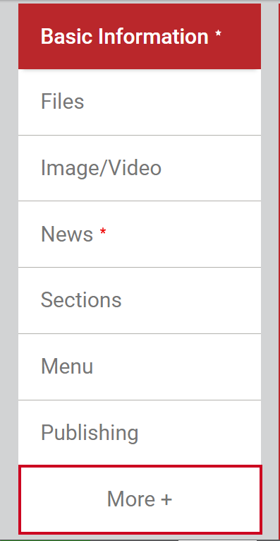 Click the More + Tab