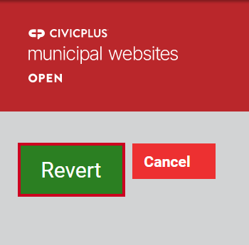 Click Revert to Confirm