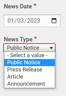 News Fields