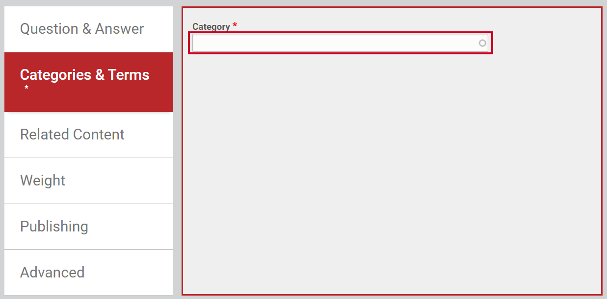 The text entry field labeled Category.