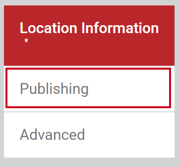 Select the Publishing tab