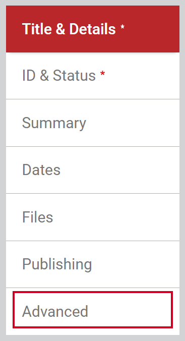 Select the Advanced tab