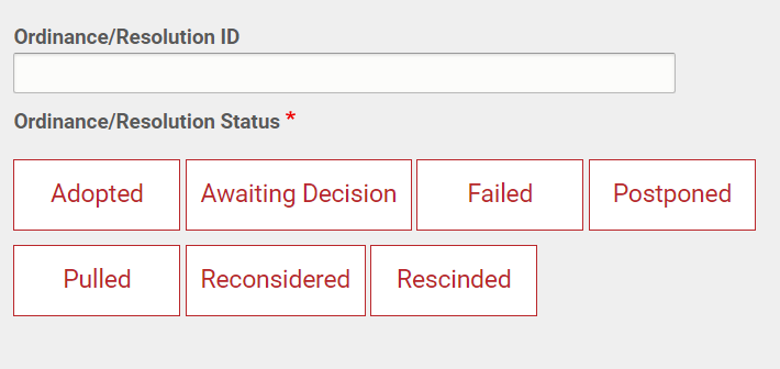 ID and Status Options