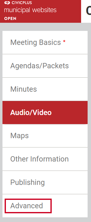 The tab labeled Advanced at the end of the list of tabs.