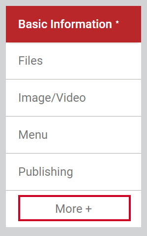The tab labeled More with a plus sign.