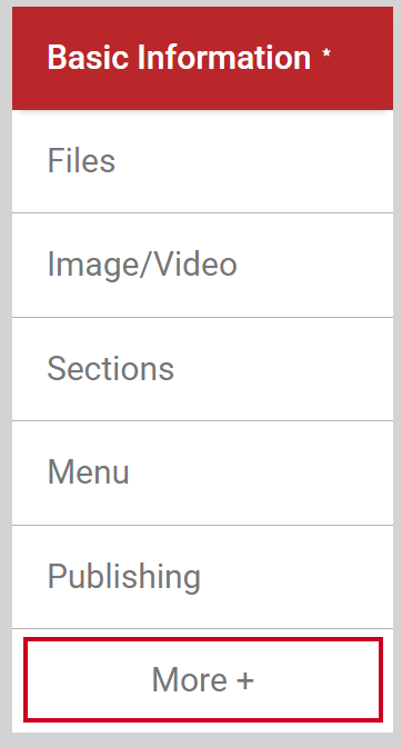 The tab labeled More with a plus sign.