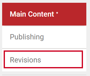 The left-hand tab labeled Revisions.