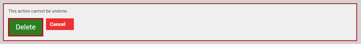 The large button labeled Delete.