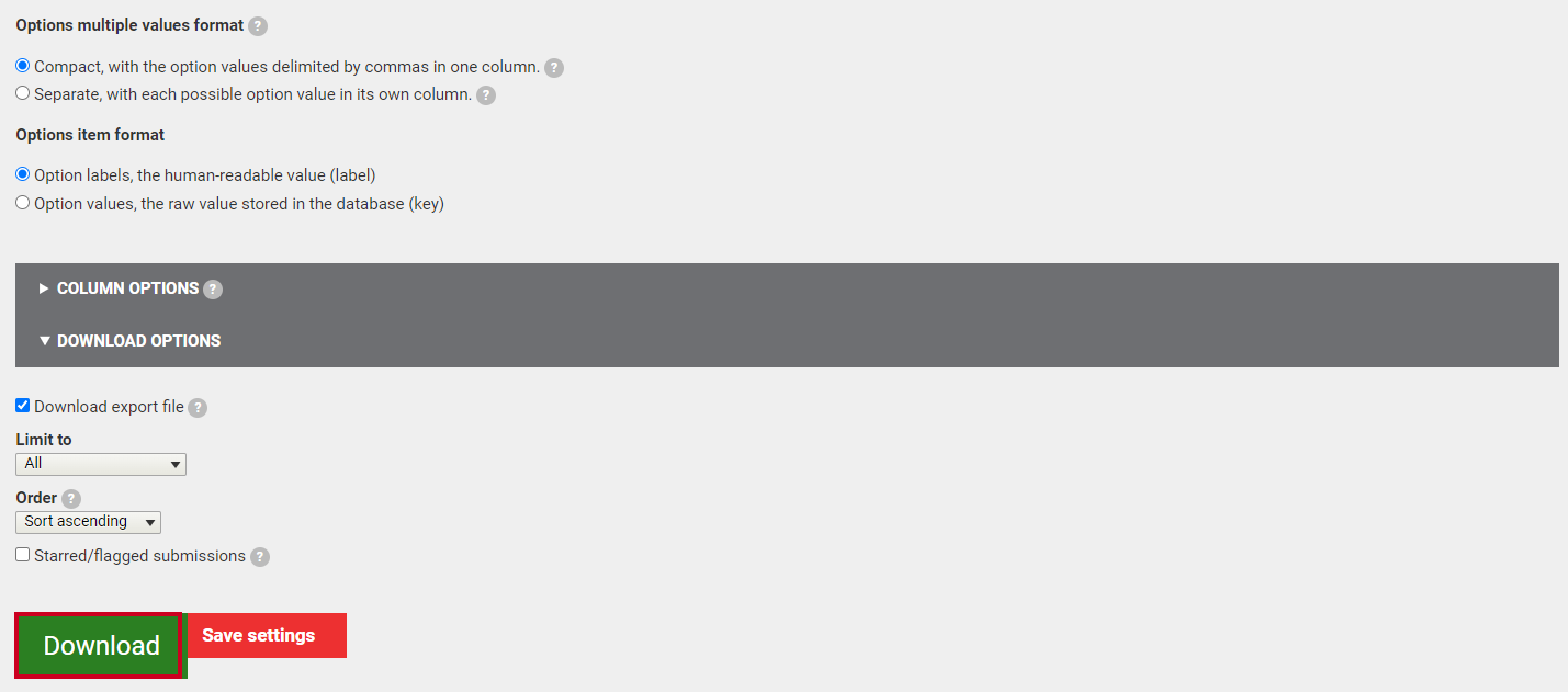 The button labeled Download.
