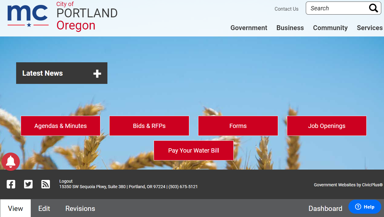 An example image of a Web Open homepage after signing in.