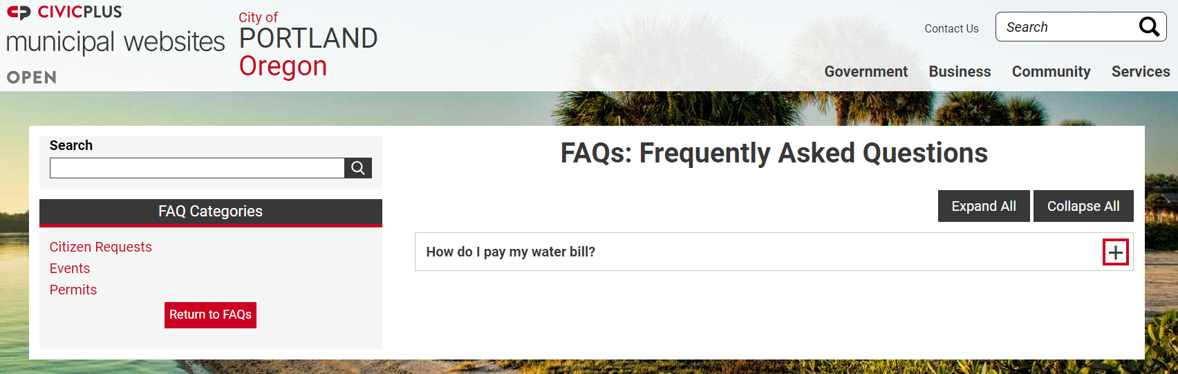 The plus sign to the right of the question.